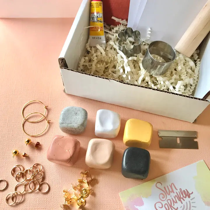 Diy Polymer Clay Earring Kit - Neutral