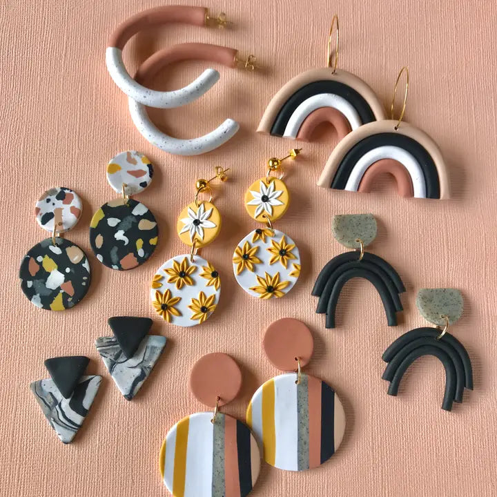 Diy Polymer Clay Earring Kit - Neutral