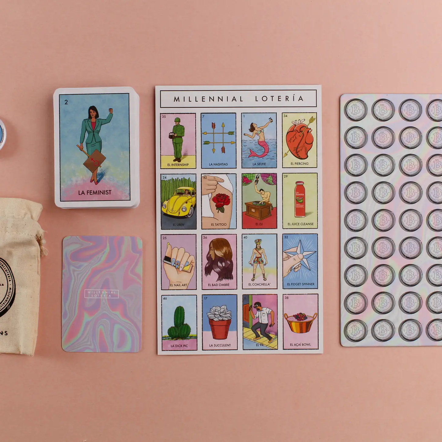 Millennial Loteria Board Game