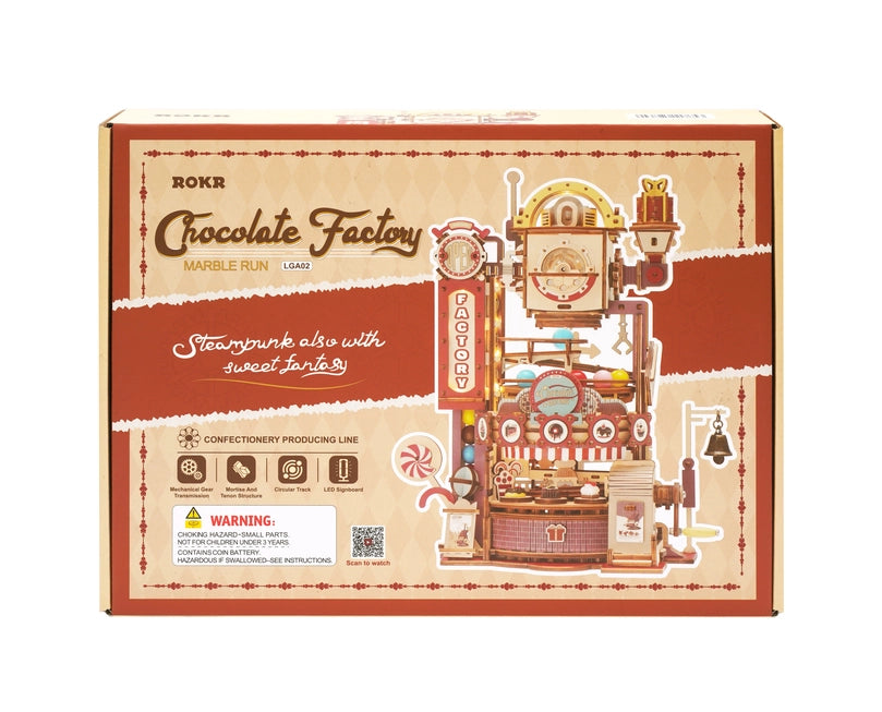 Marble Chocolate Factory Wooden Puzzle