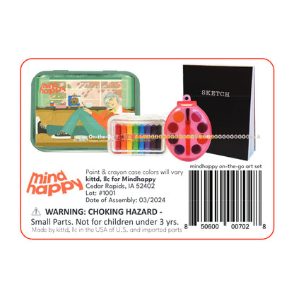 Mindhappy On-The-Go Travel Art Play Set - Watercolors